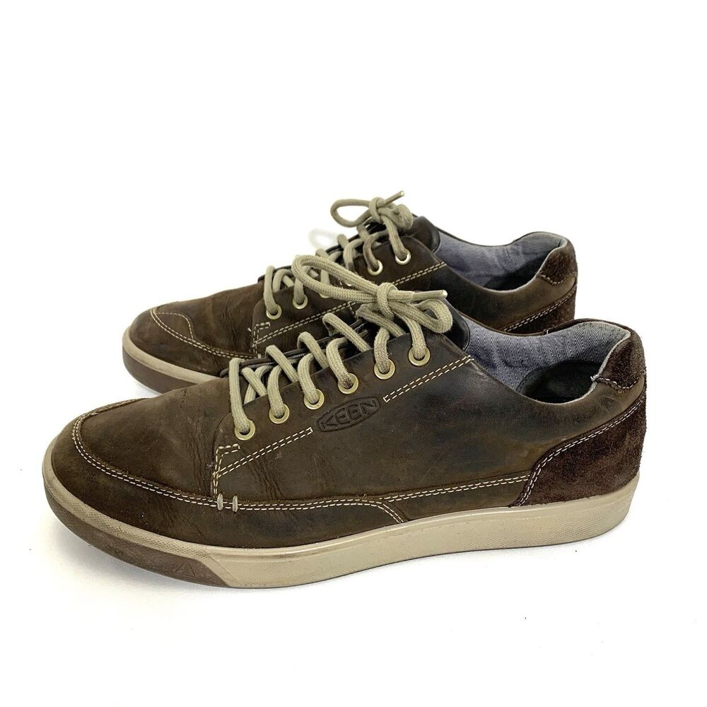KEEN Modern String-Up Brown Leather Sneaker Men's Shoes US 10.5, 1019515